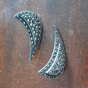 Sterling marcasite earrings